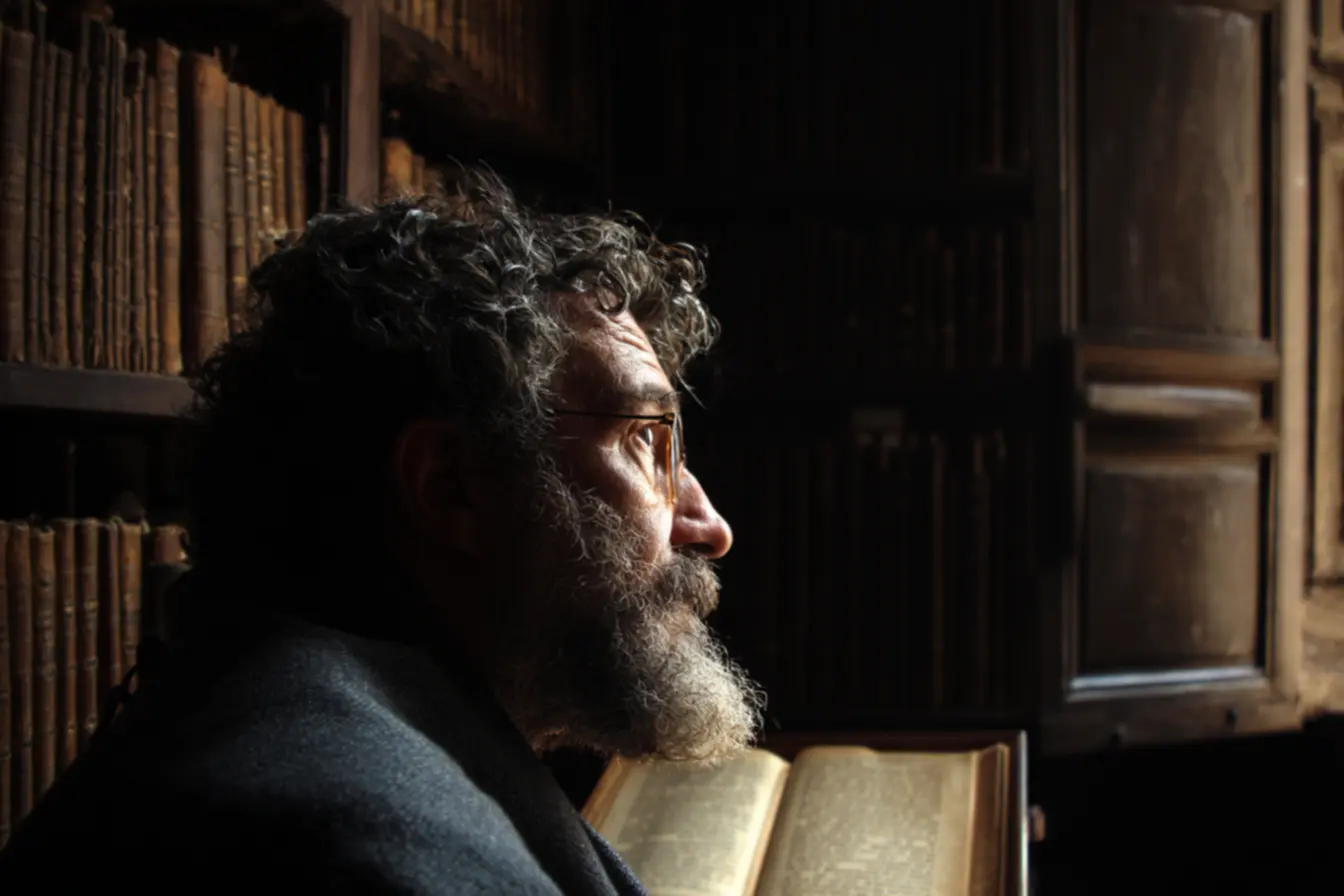 Livros antigos empilhados, representando a sabedoria estoica