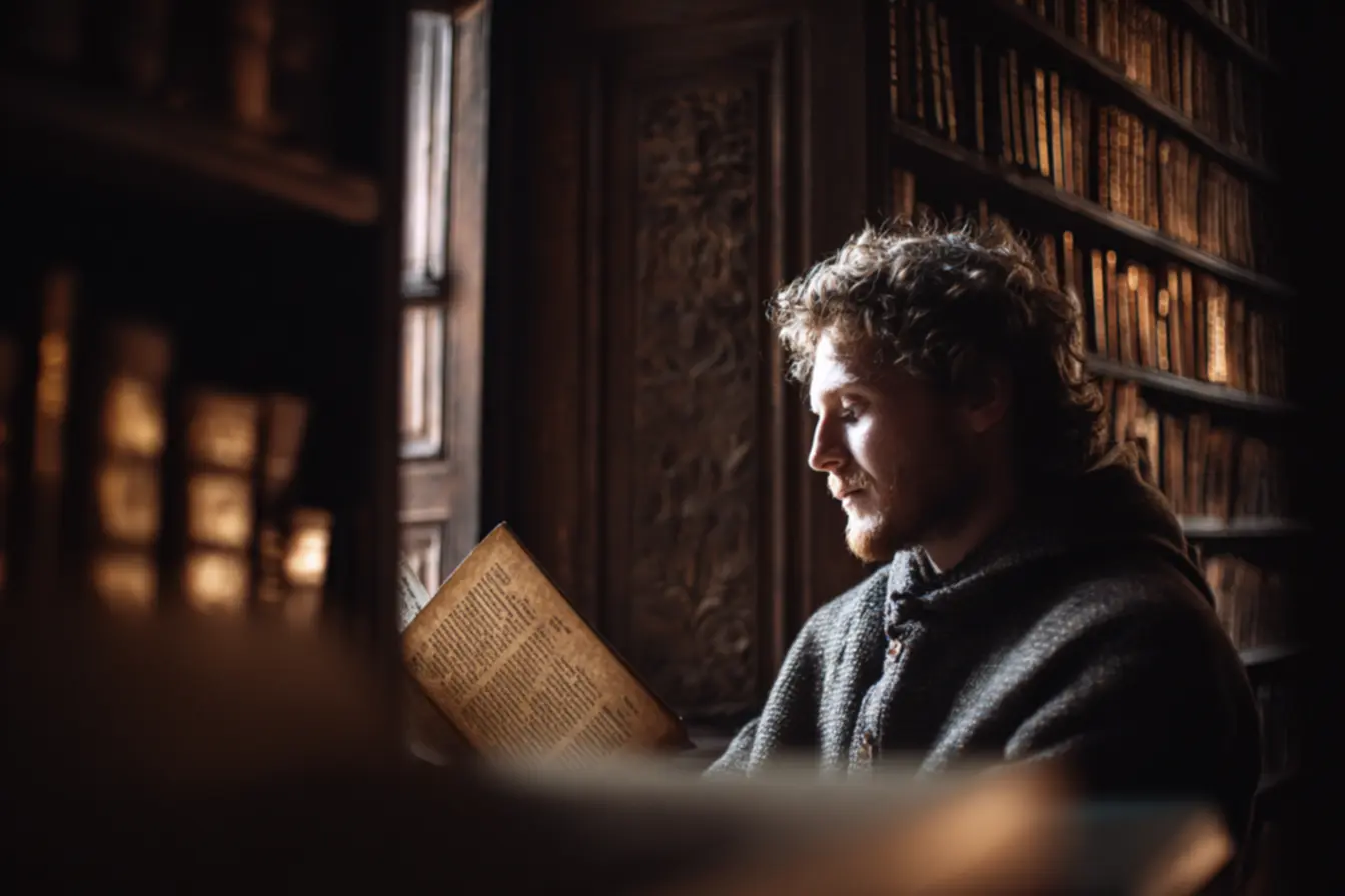 Bússola apontando para a direção correta, simbolizando a busca pela virtude