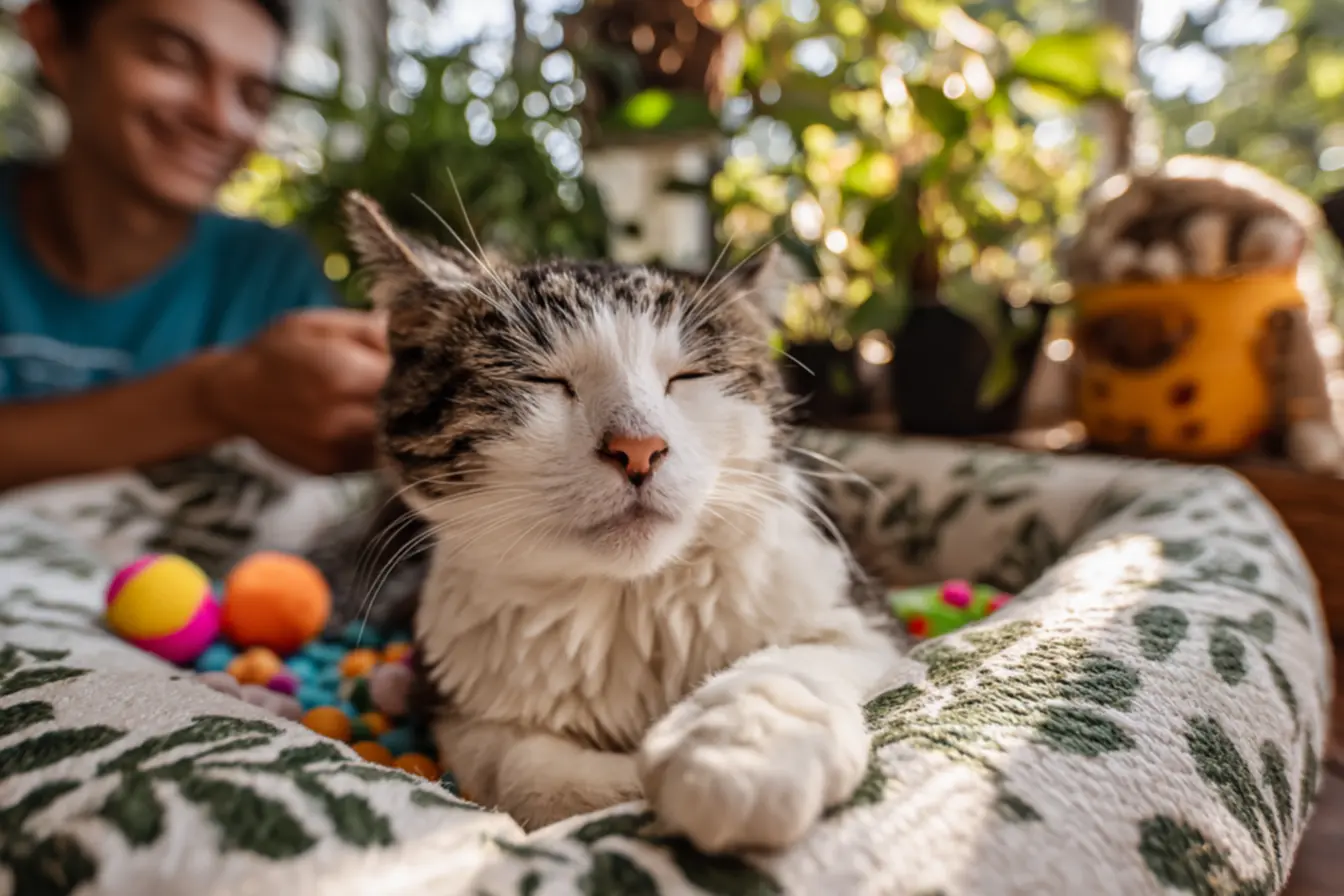 Gato de rua buscando abrigo