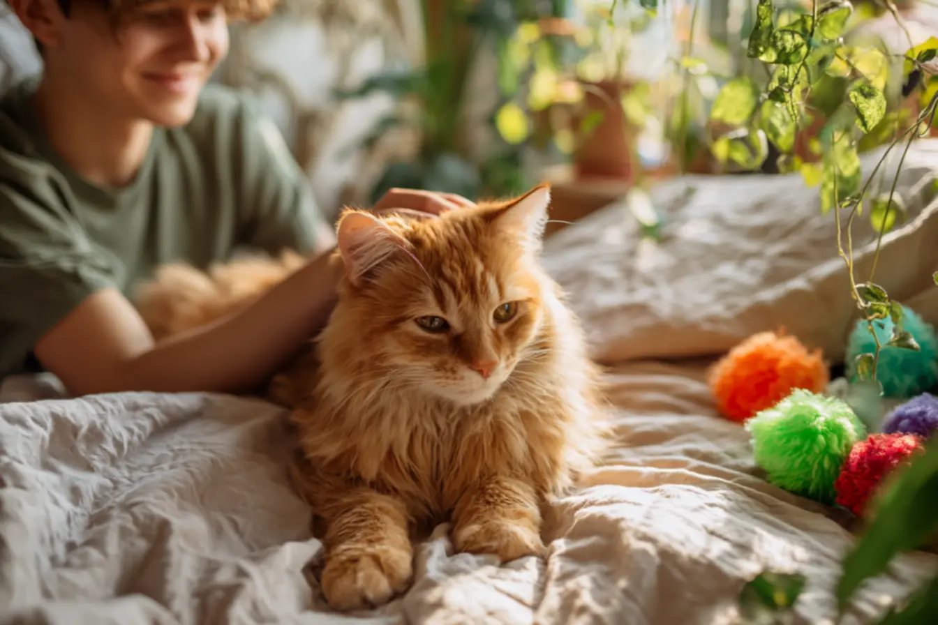 Gato idoso descansando