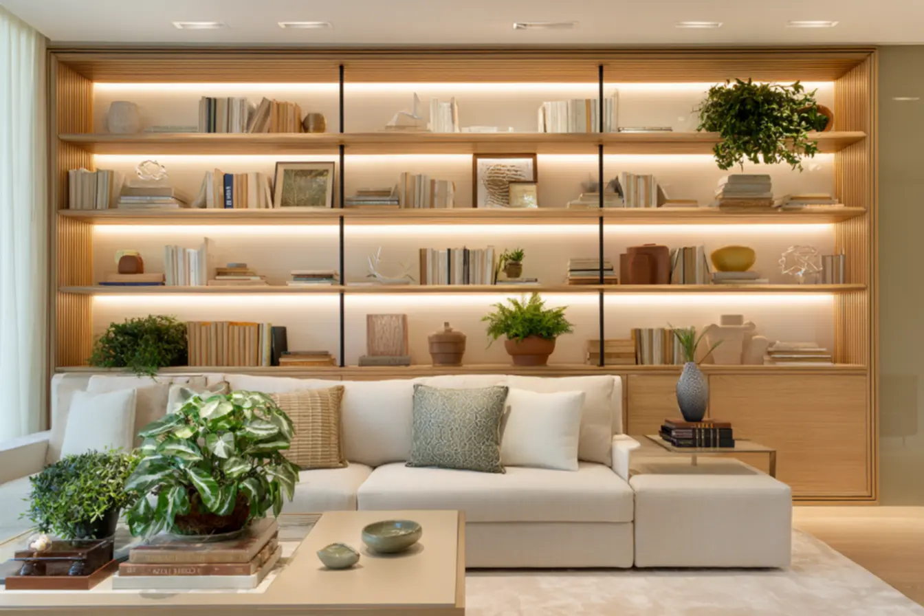 Estante divisória de ambientes para criar espaços distintos