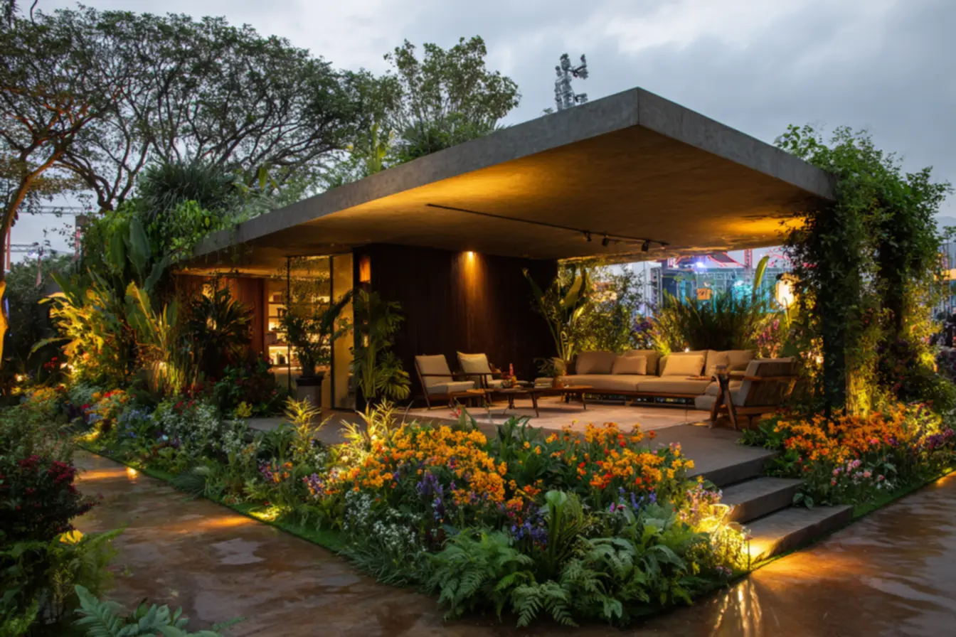 Quintal com cobertura para desfrutar de momentos relaxantes