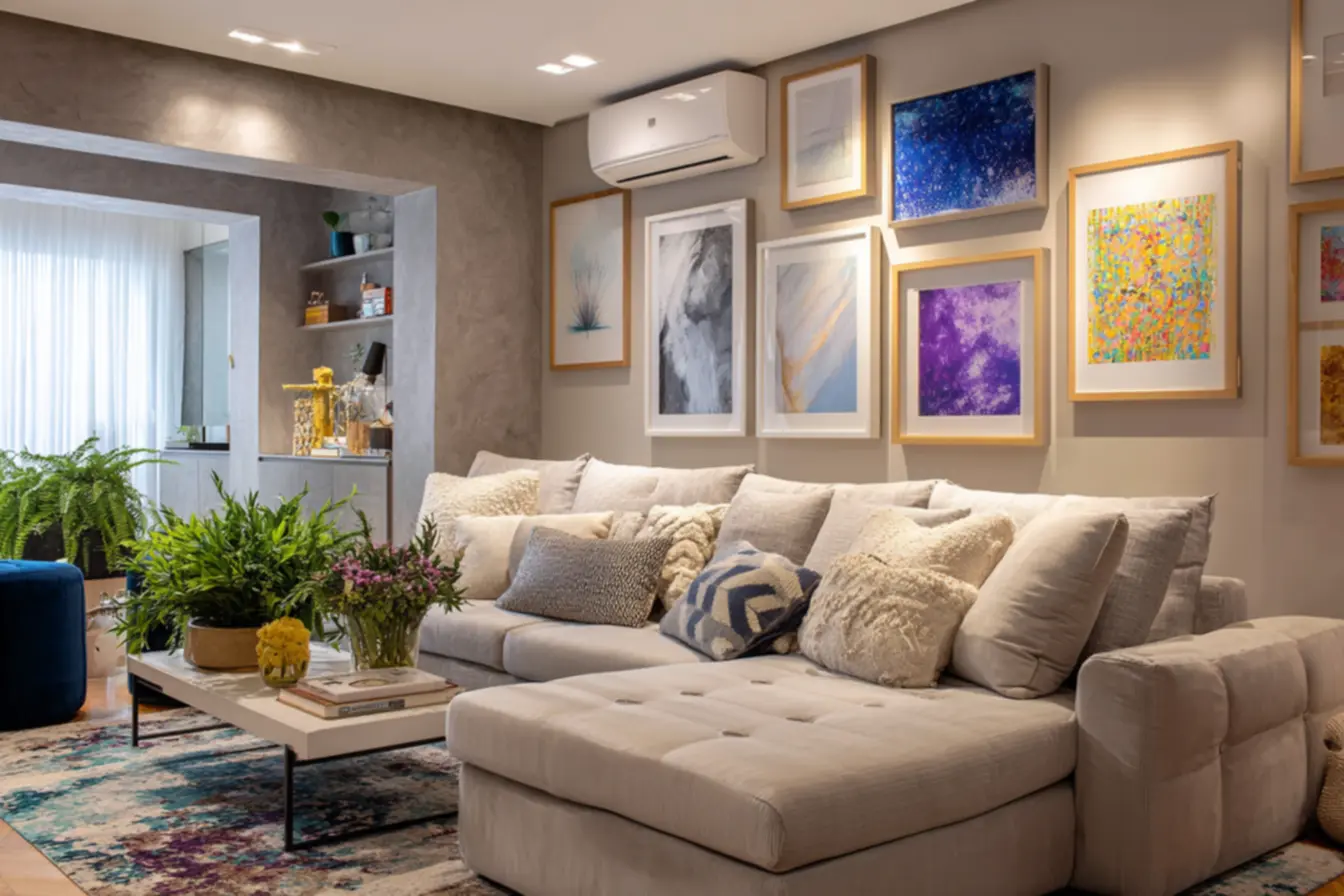 Decoração minimalista para apartamento clean com plantas