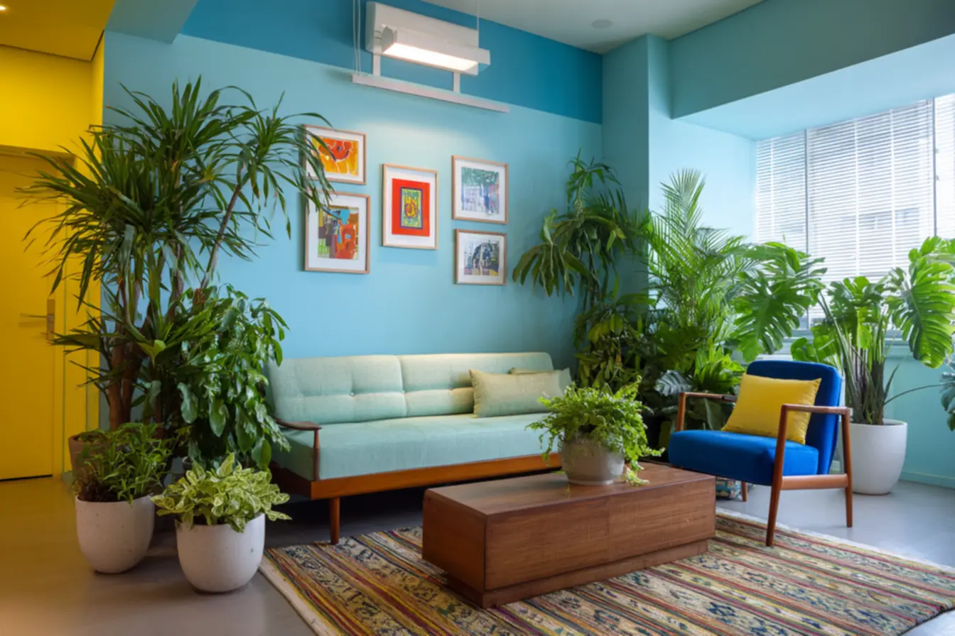 Paleta de cores para Adeus parede branca