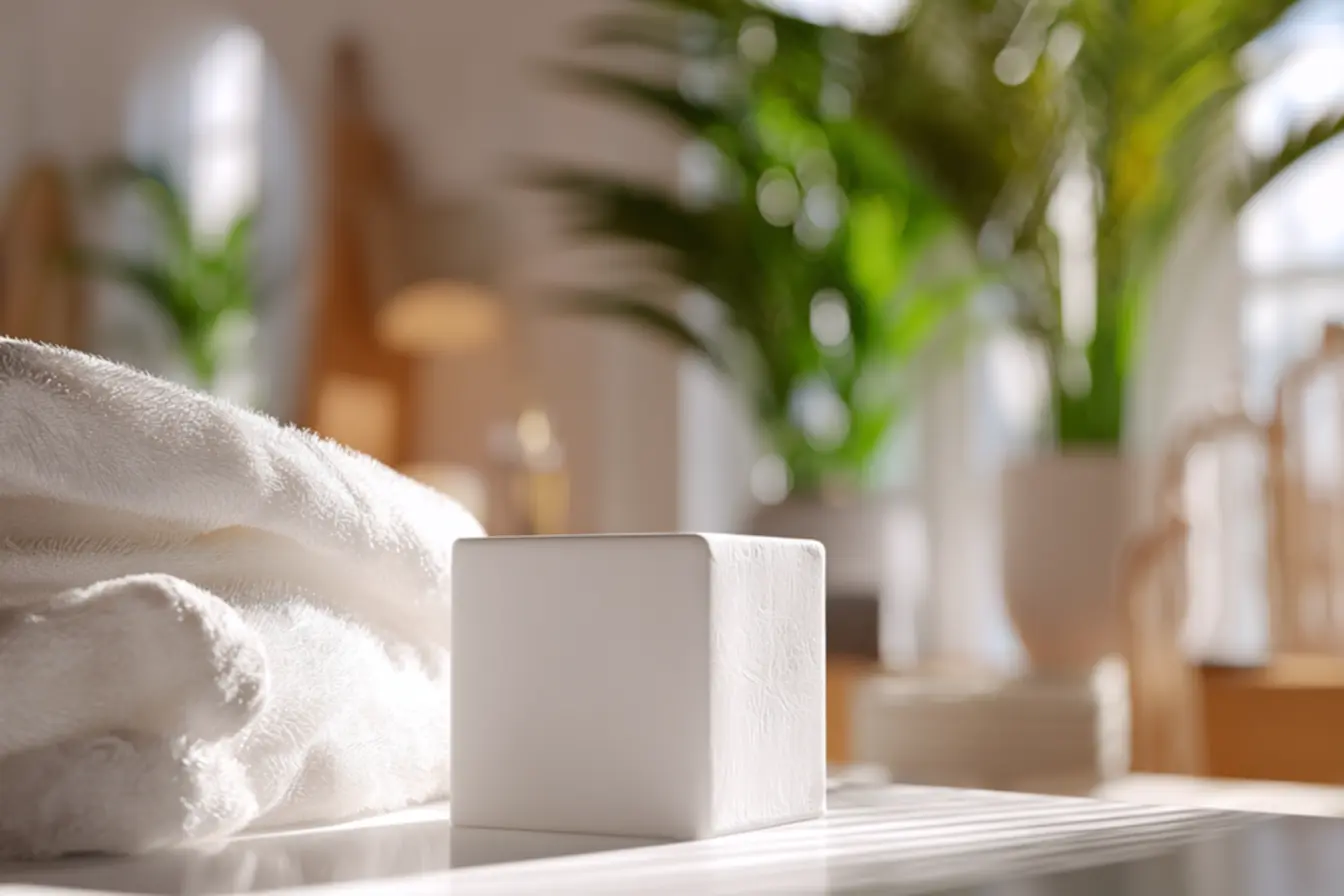 Box de banheiro brilhando e transparente após limpeza eficaz contra manchas de calcário