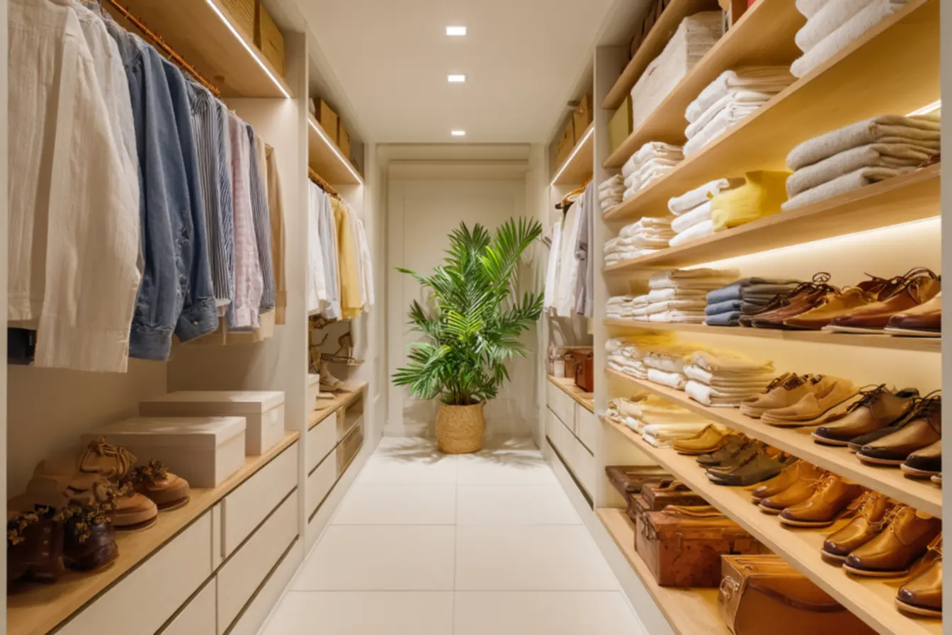 Armário bagunçado e cheio de roupas que geram estresse e a sensação de caos matinal, mostrando por que chega de armário desorganizado é essencial em 2026.