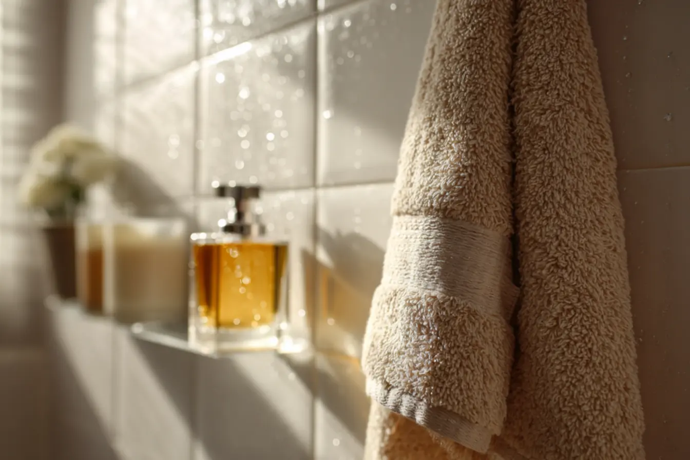 Toalhas brancas secando ao ar livre, simbolizando a secagem correta e o cuidado para evitar toalhas que não secam.