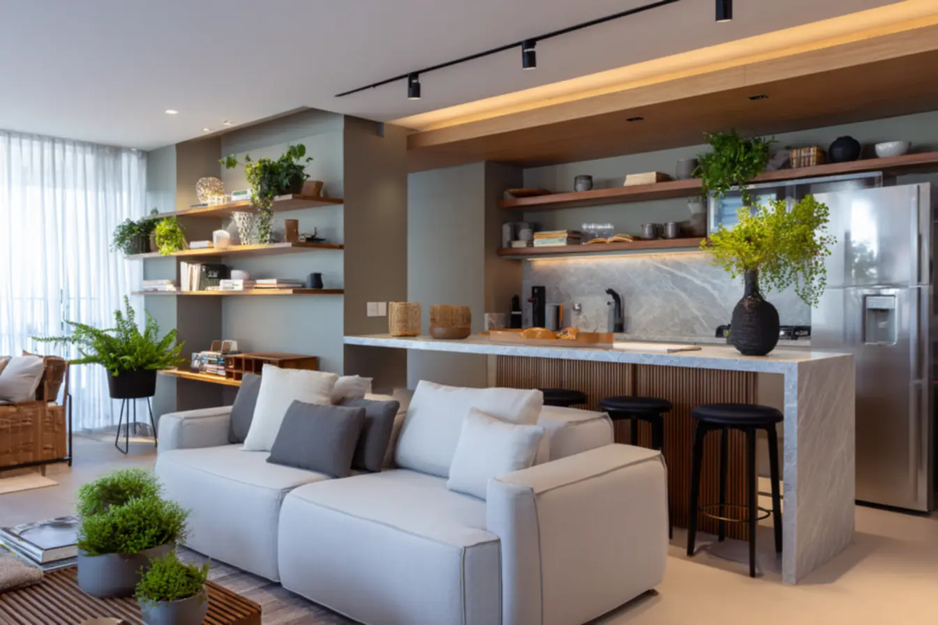 Home office criativo embutido, demonstrando a reinvenção do espaço e adeus móveis sem função