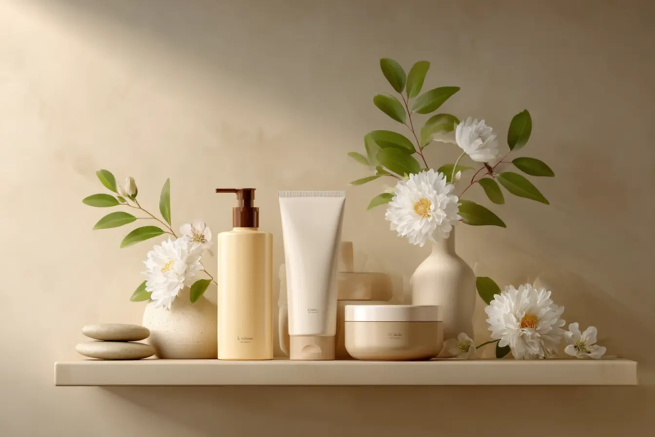 Frasco de creme hidratante com ácido hialurônico