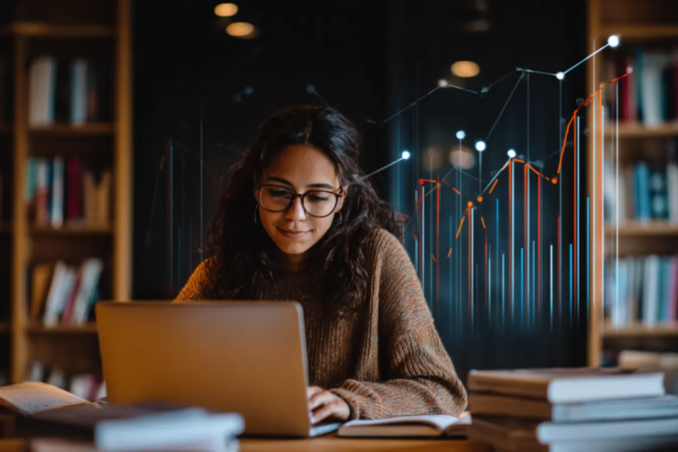 Alunos interagindo em comunidade online de curso