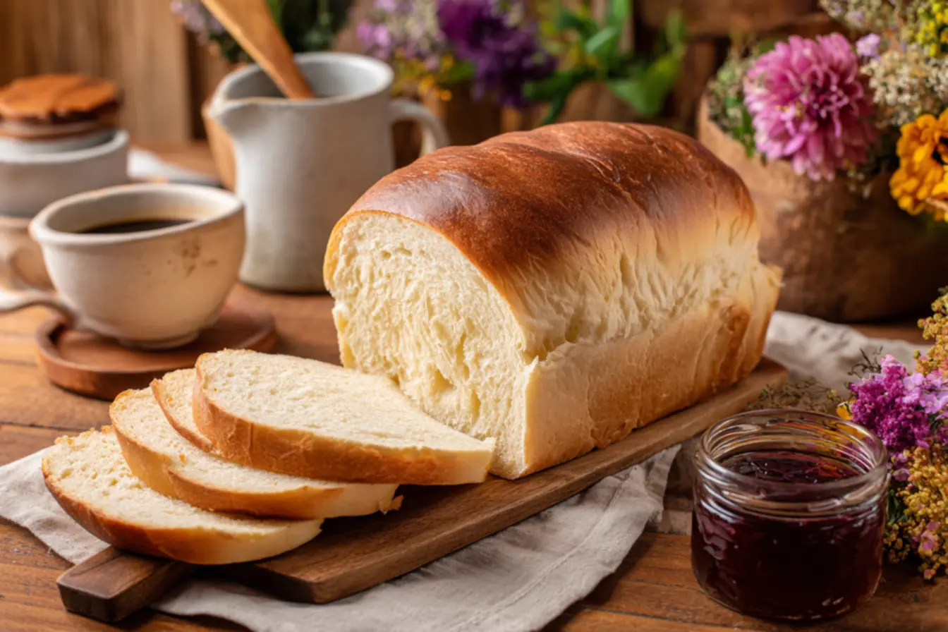 Pão de forma sendo assado no forno