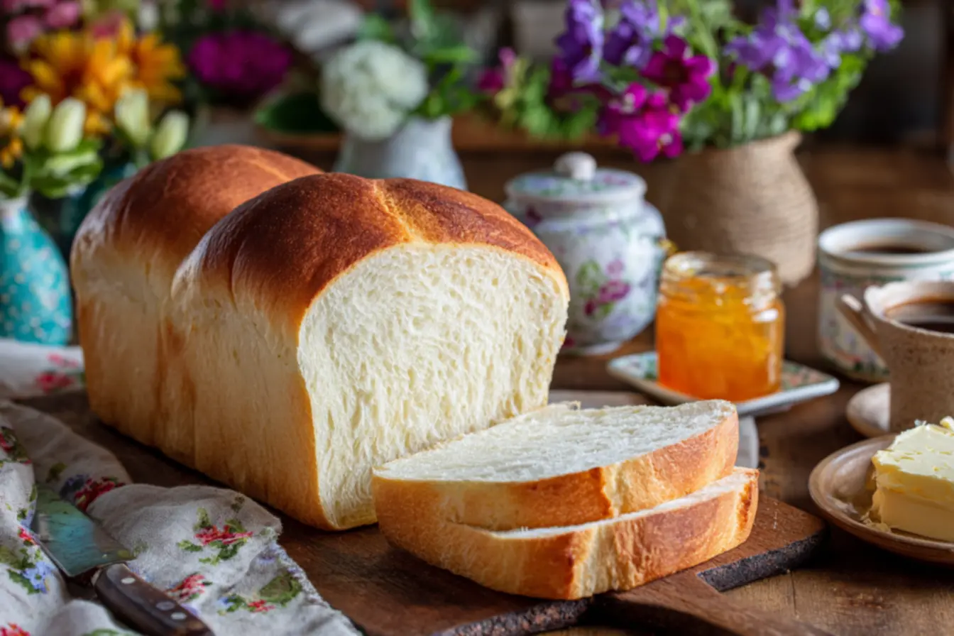 Ingredientes frescos para receita de pão de forma