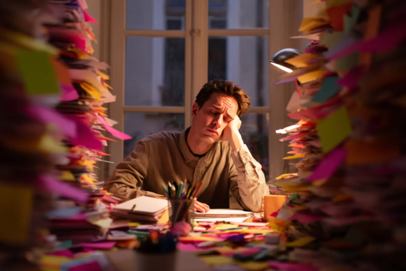 Mesa de trabalho simples e organizada, mostrando a eficiência de um sistema fácil de manter