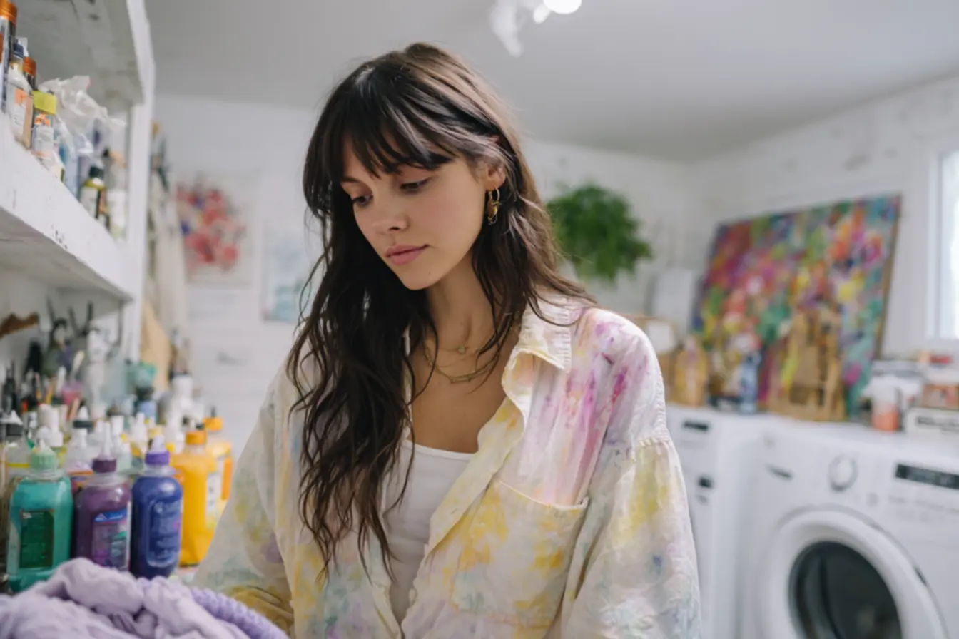 avaliar mancha de água sanitária em roupas antes de tingir ou customizar