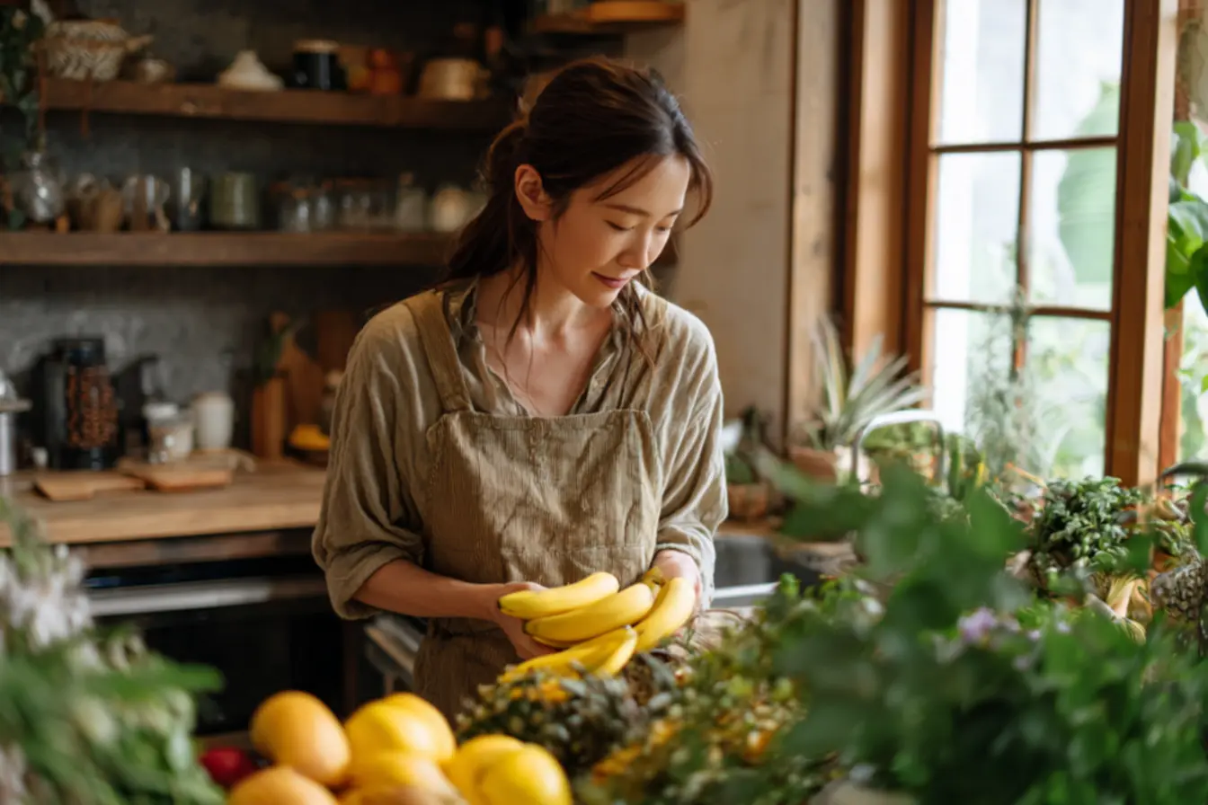 dicas de armazenamento de bananas em fruteira arejada na cozinha