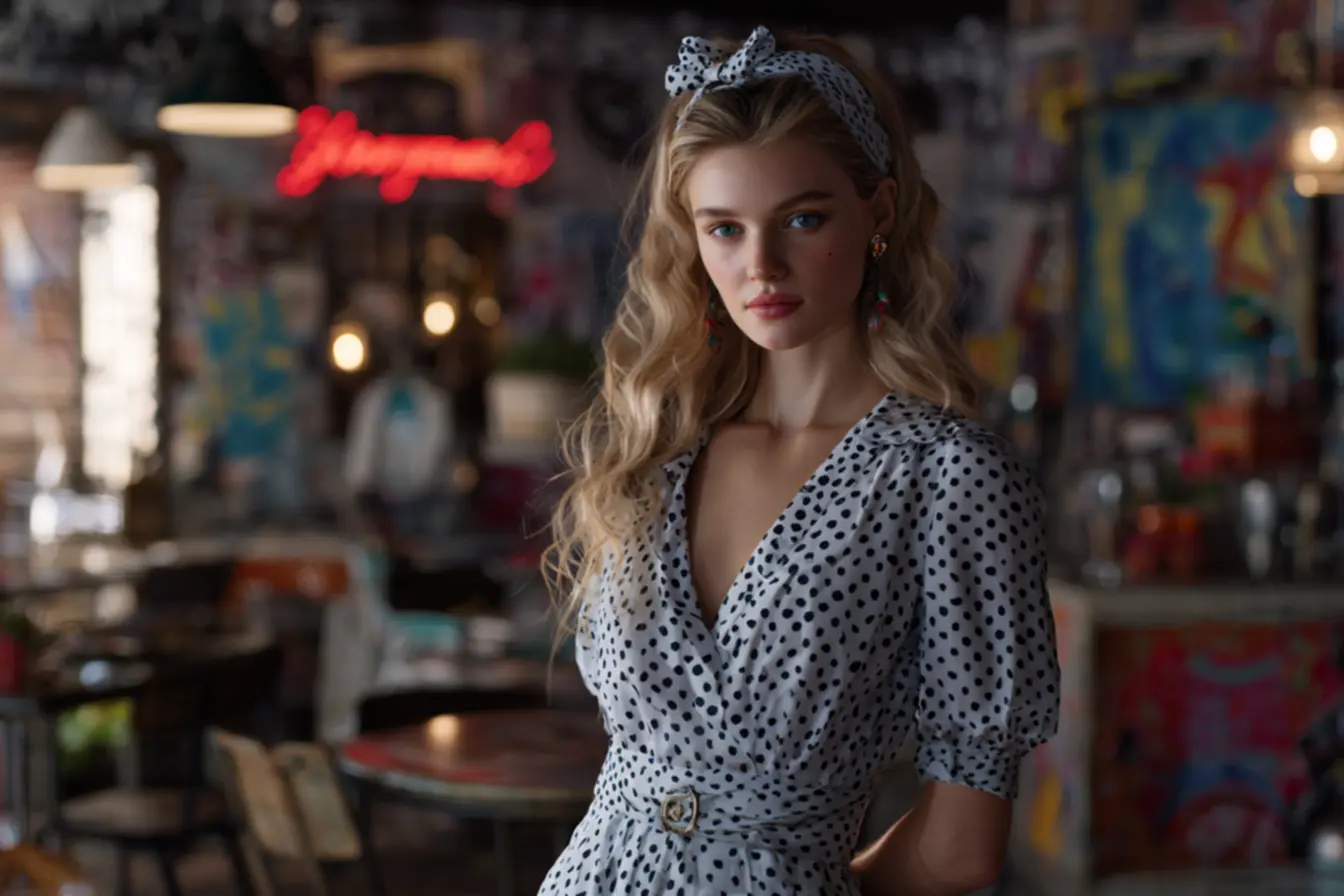 Vestidos de poá e xadrez vichy no estilo bonequinha dos anos 60