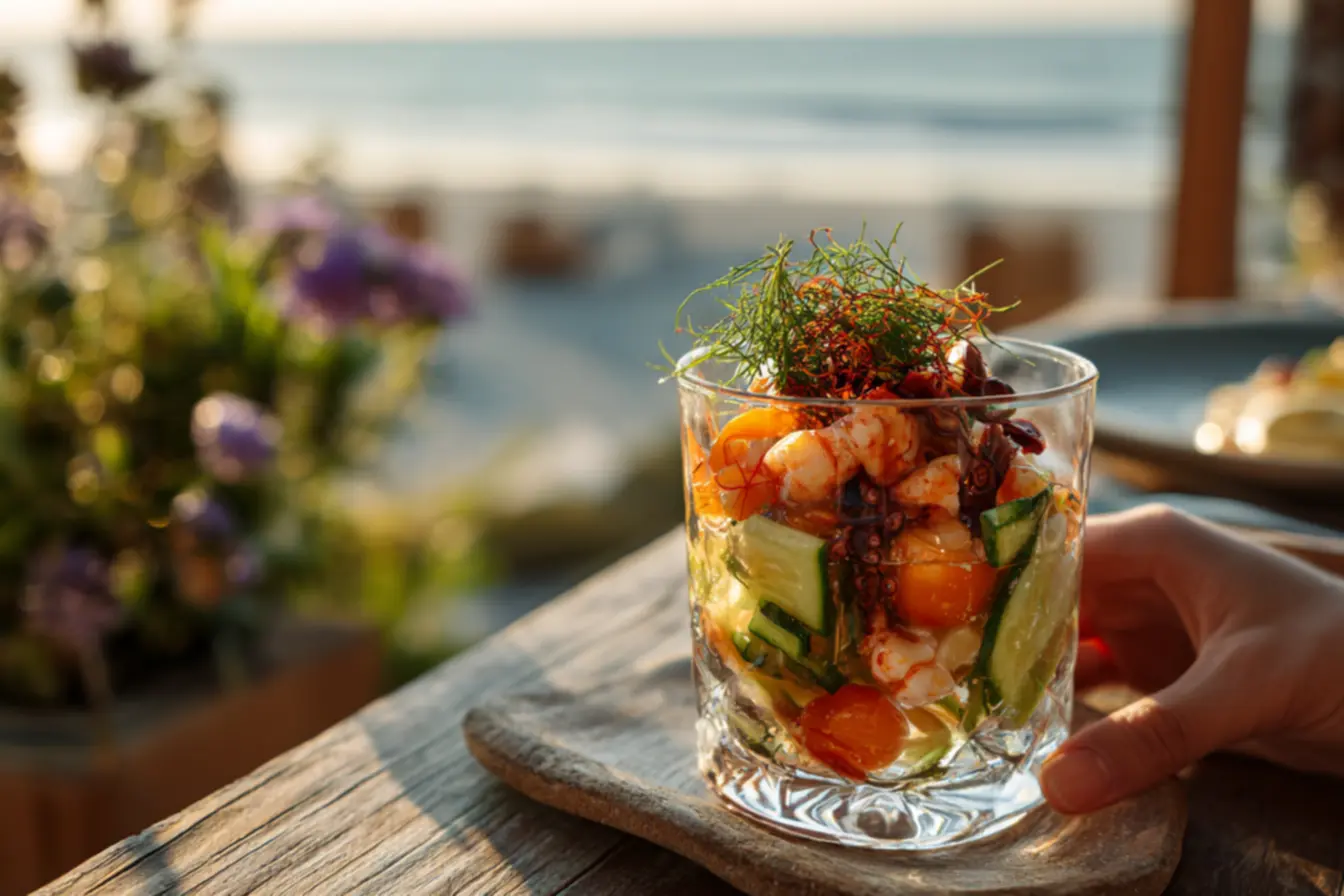 Molho de tomate e limão para coquetel de frutos do mar