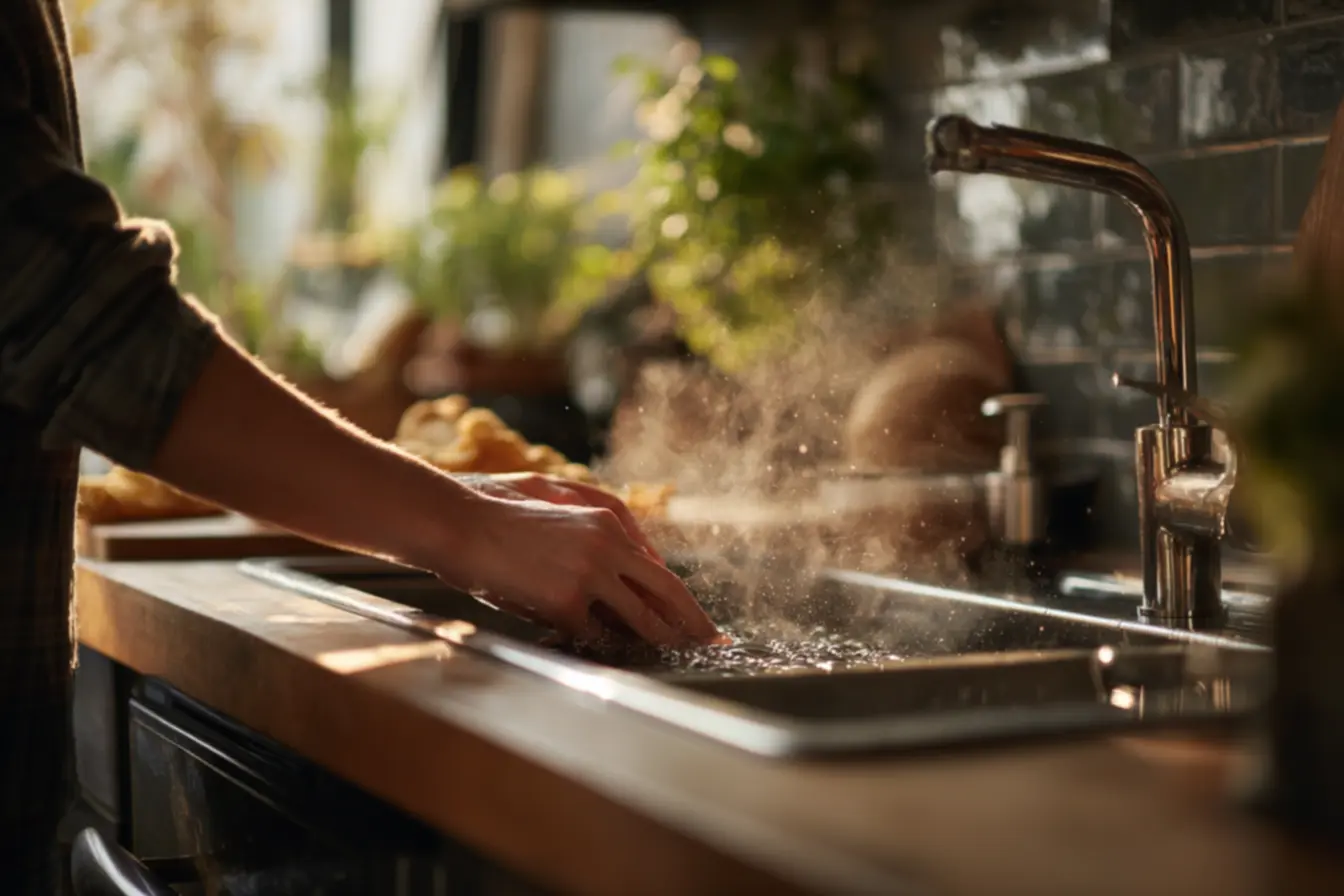 Limpeza do sifão e canos para evitar mau cheiro na pia