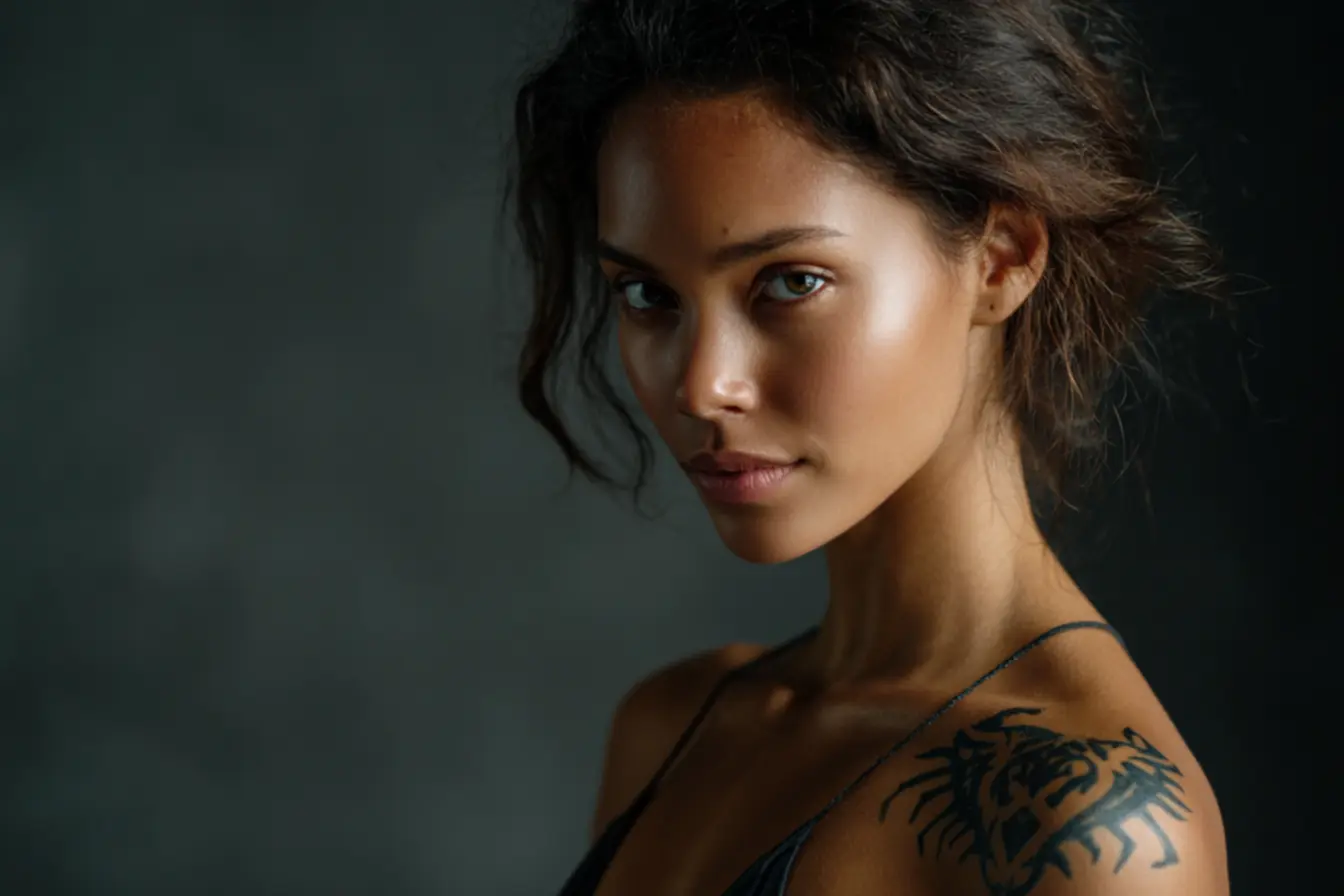 Exemplo de tatuagem delicada na costela e coluna que valoriza as curvas