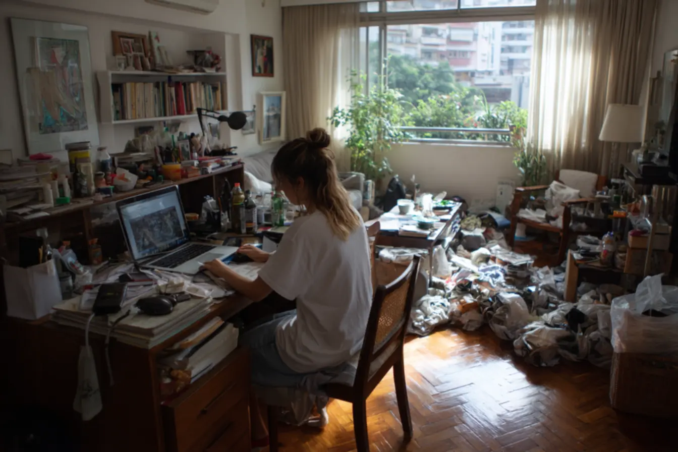 Pessoa escolhendo o ambiente ideal para trabalhar, mostrando a flexibilidade de ajuste para diferentes tarefas e maximizar a produtividade