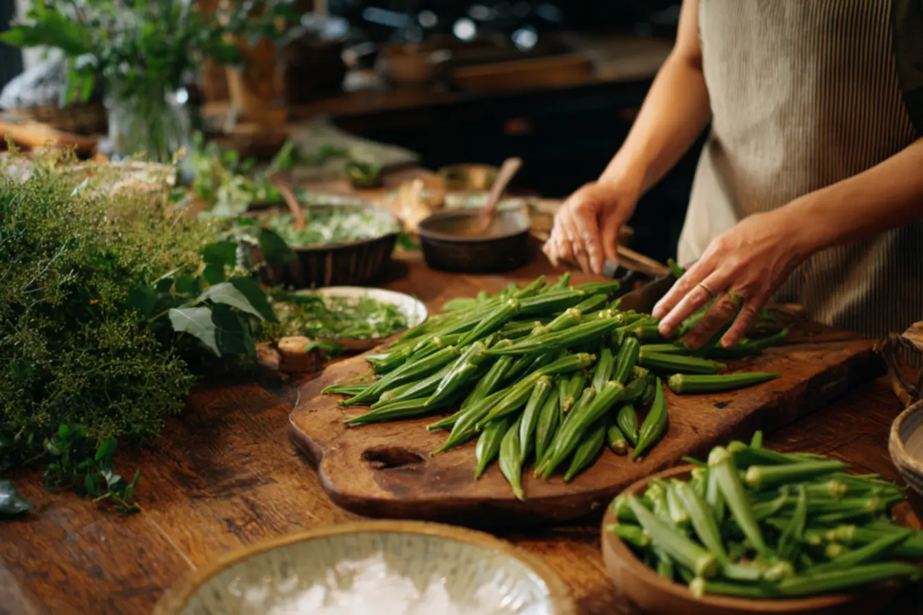 Baba do quiabo como remédio natural para intestino, glicemia e saciedade