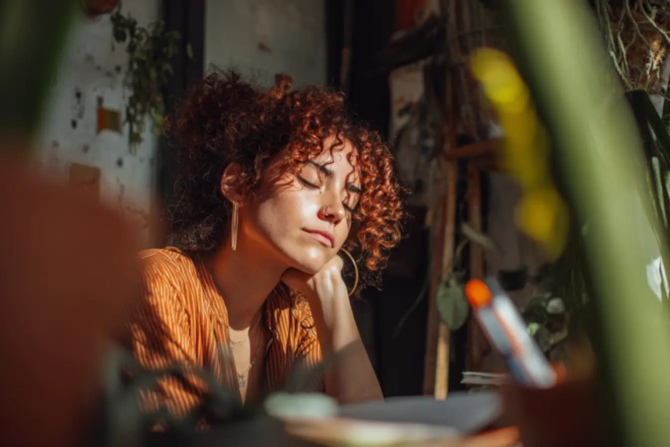 Ator no set de filmagem com figurino, destacando como a preparação visual e mental impacta a performance e a produtividade criativa.