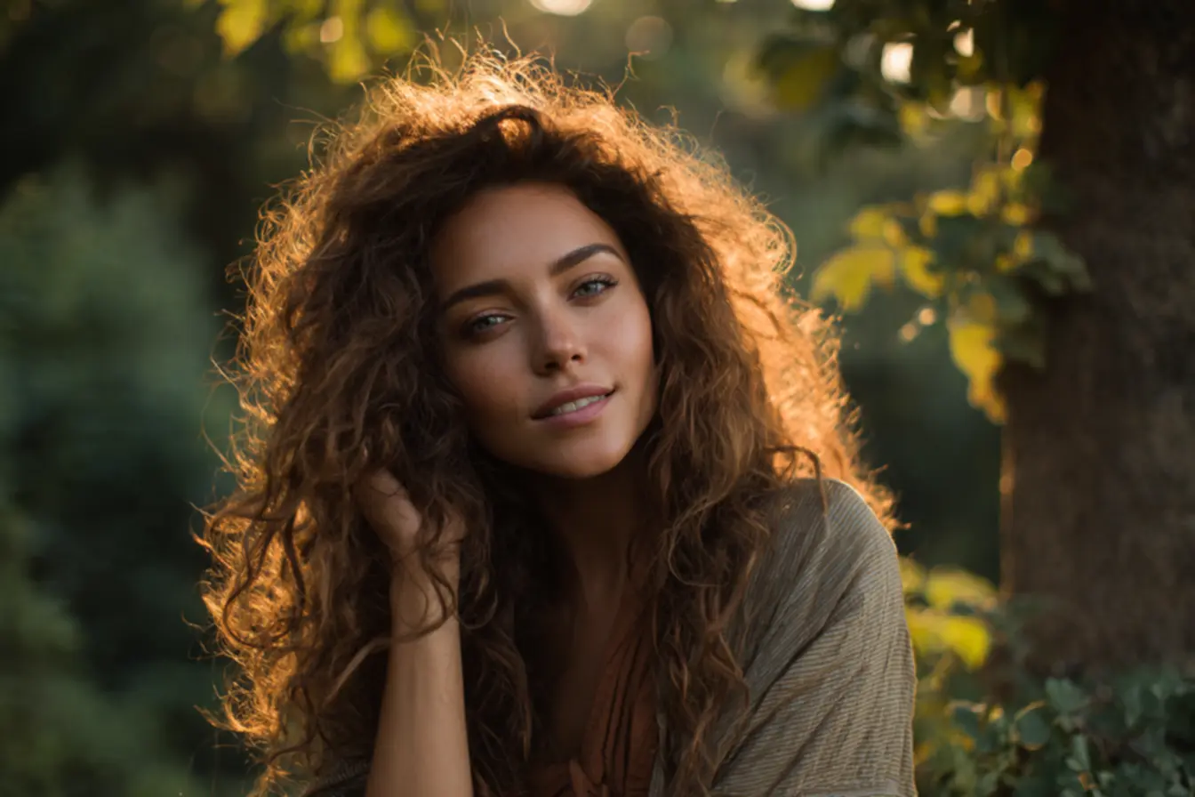 cabelos cacheados com volume controlado e definição natural em rotina de cuidados