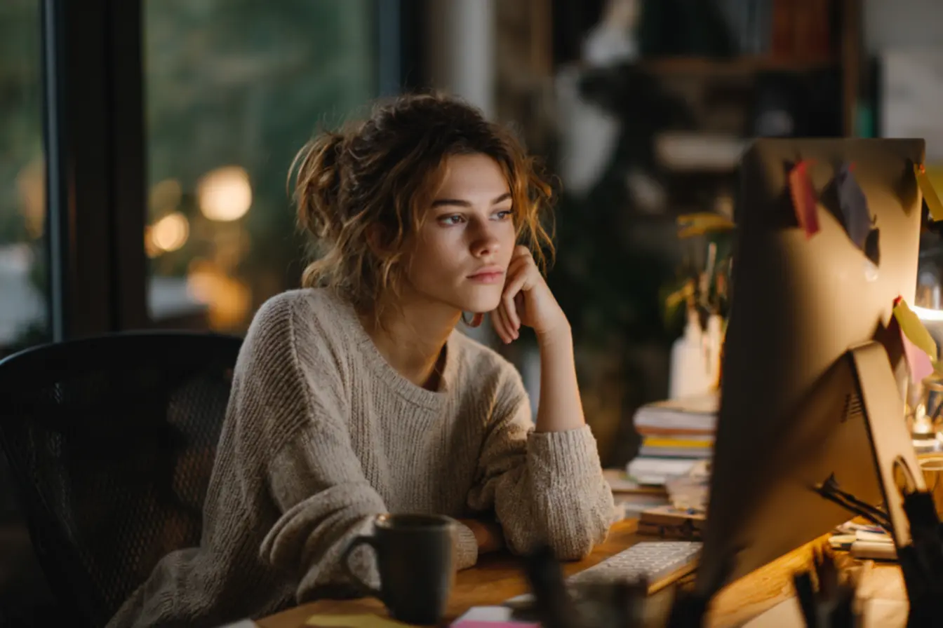 Mãos escrevendo em um caderno com caneta, simbolizando o reset mental e organização de pensamentos