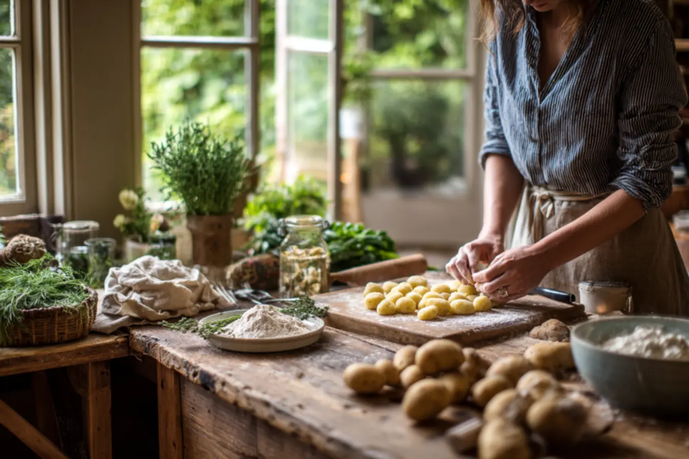 Nhoque de batata simples com massa leve e molho caseiro