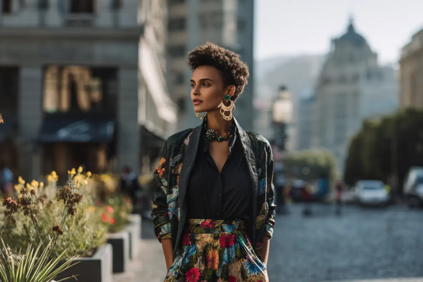 Cultura afropaty, elegância negra e empoderamento feminino com luxo e sofisticação