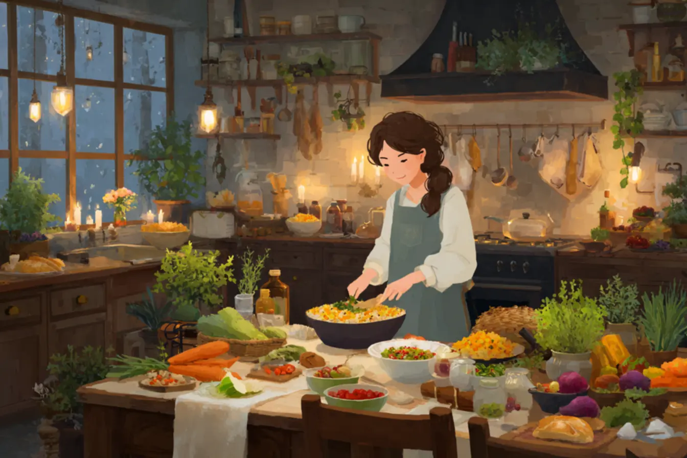 Pão amanhecido picado sendo hidratado com leite para virar base de torta salgada