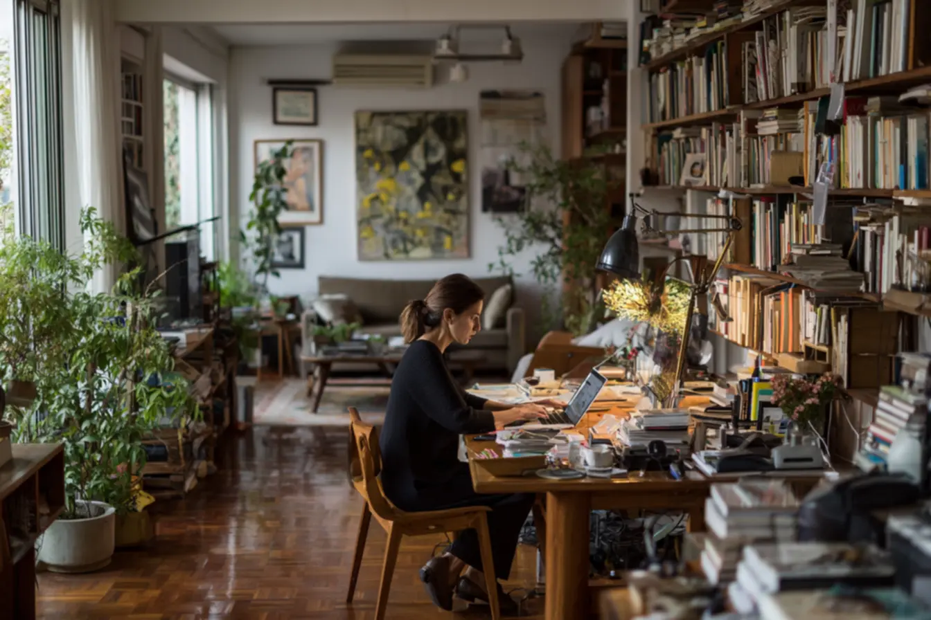 Cenário de trabalho organizado para otimizar o foco e aumentar a produtividade diária.
