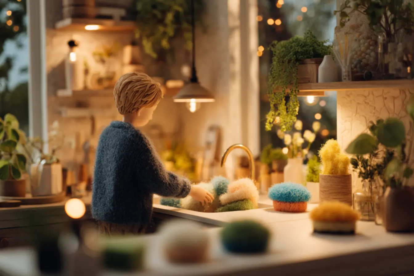 Bucha laranja para cuidar de panelas de inox e superfícies polidas na cozinha