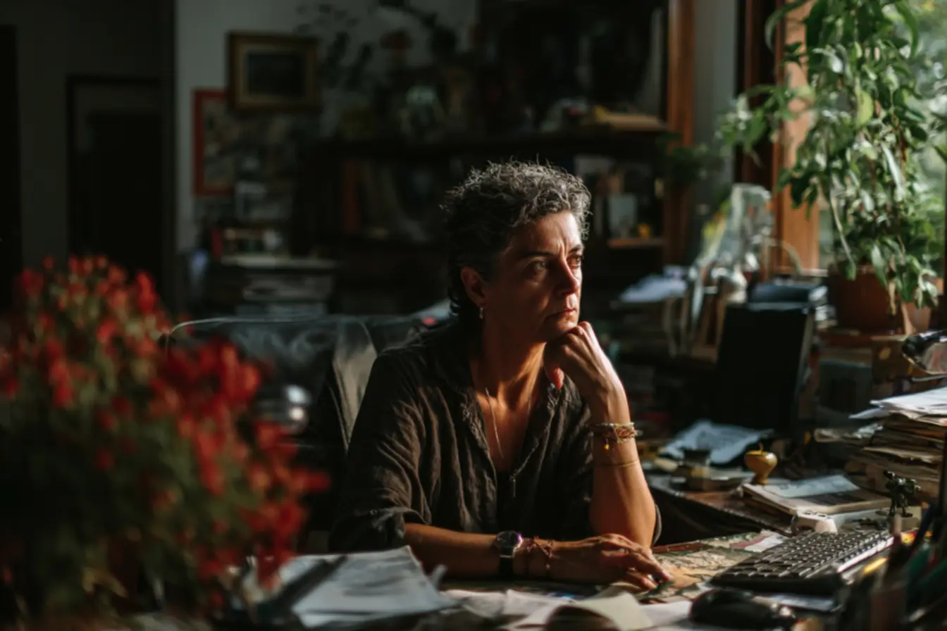 Uma pessoa concentrada, usando fones de ouvido e trabalhando em um laptop, representando o foco e o roteiro diário na busca por produtividade.