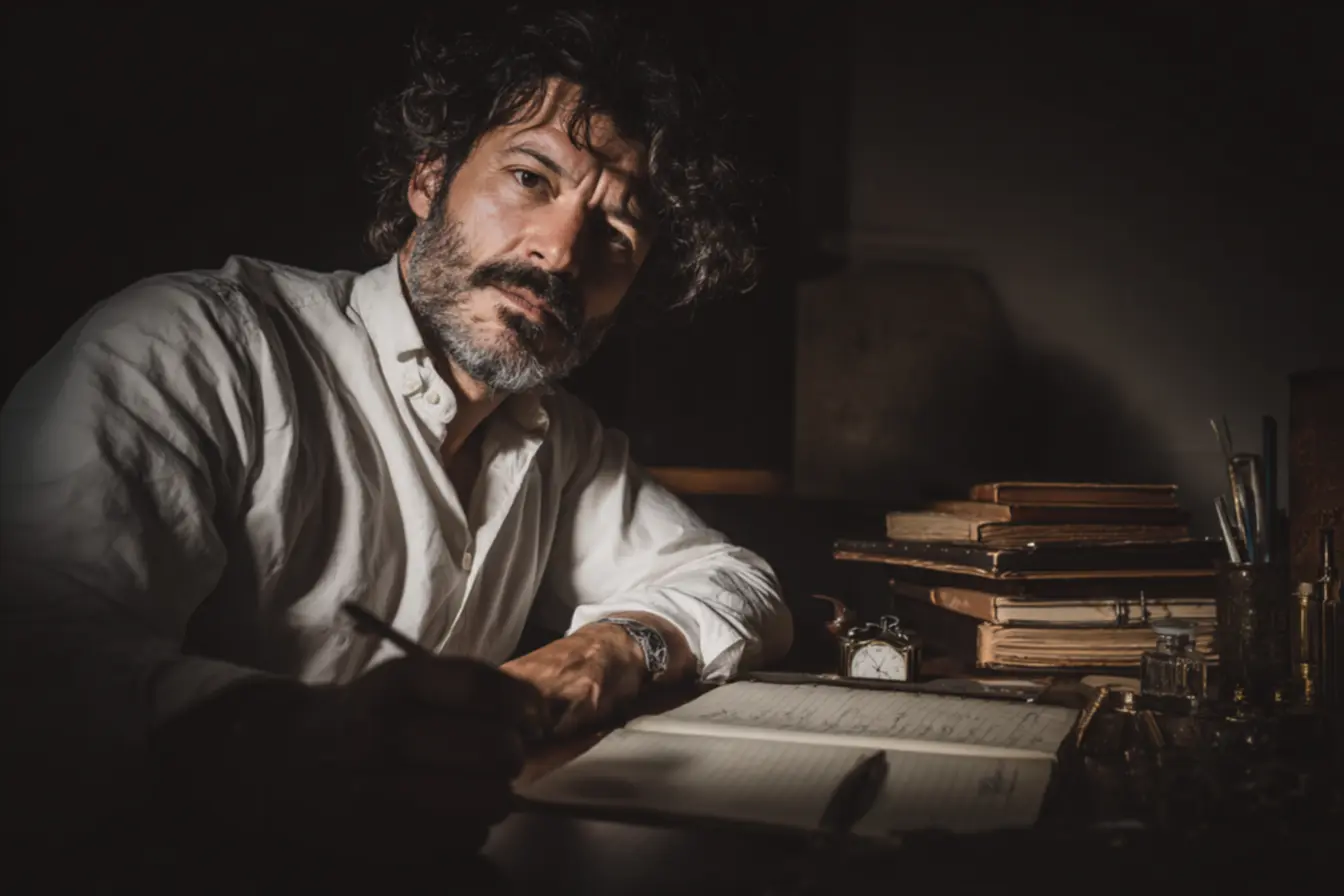 Mulher meditando ou pensando profundamente, simbolizando a clareza mental para a escrita.