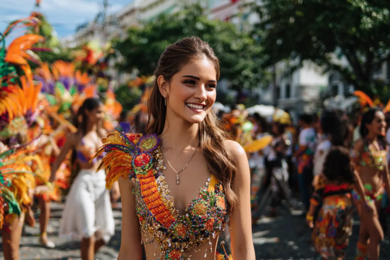 ombreira de carnaval feita em casa ajustada ao corpo e à fantasia