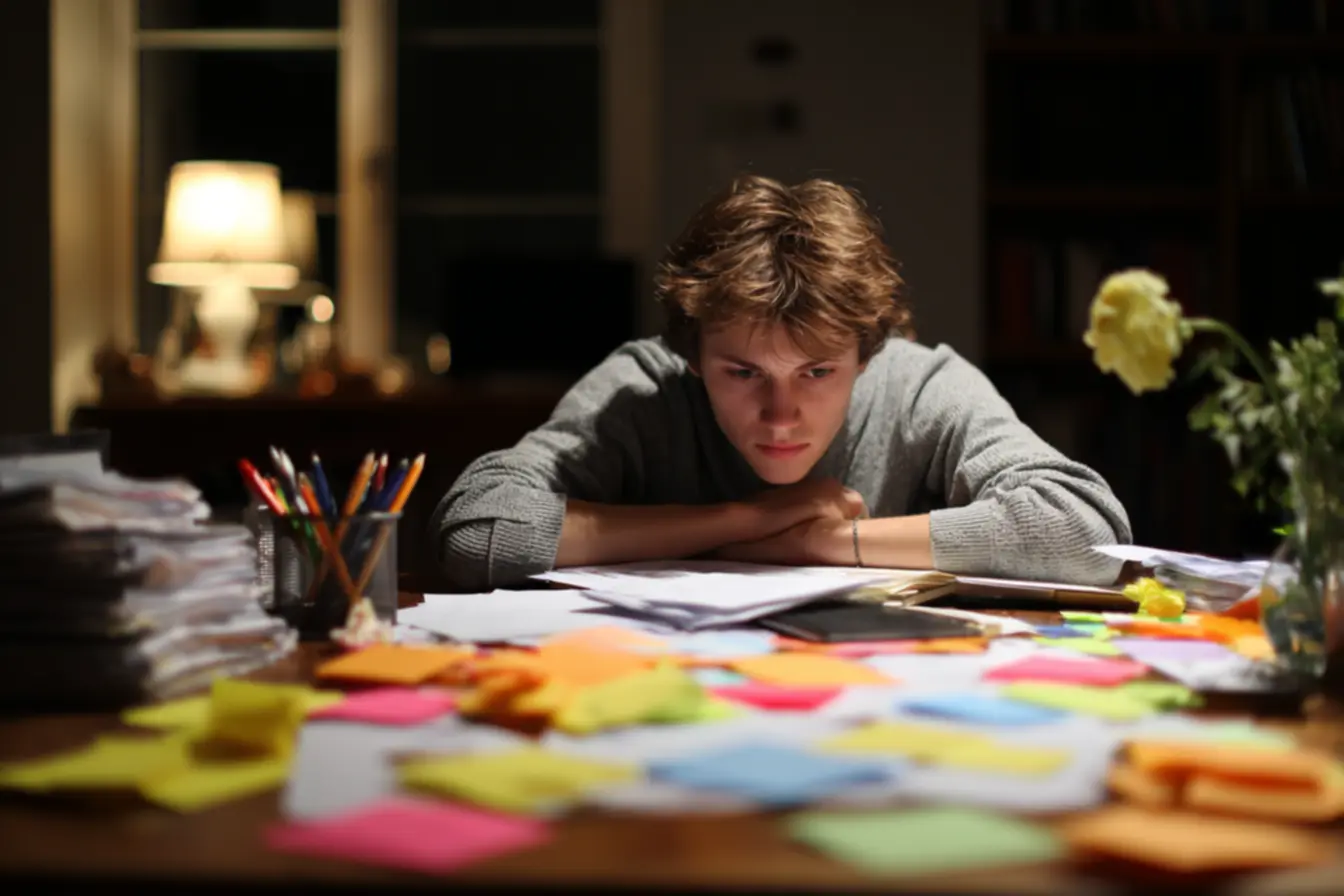 Exemplo de prioridades diárias divididas entre progresso, manutenção e bem-estar