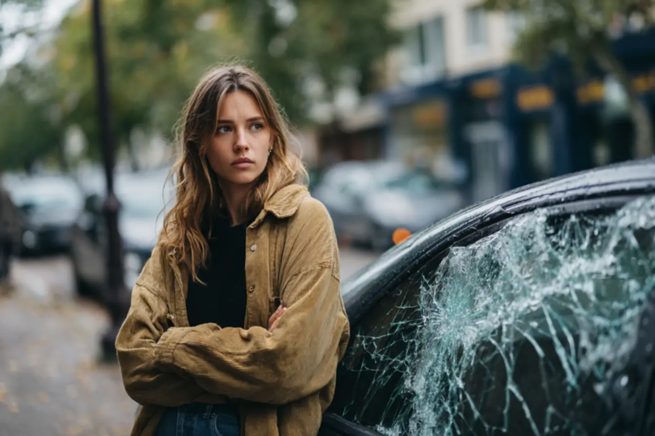 Carro elétrico de Tati Machado em vaga de carregamento apertada com estrutura de recarga