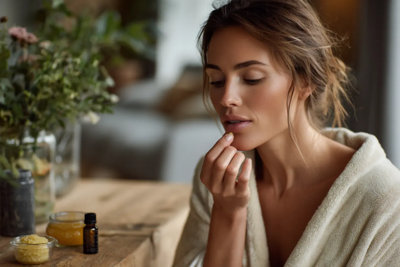 Esfoliante caseiro para lábios ressecados com 3 ingredientes simples e naturais