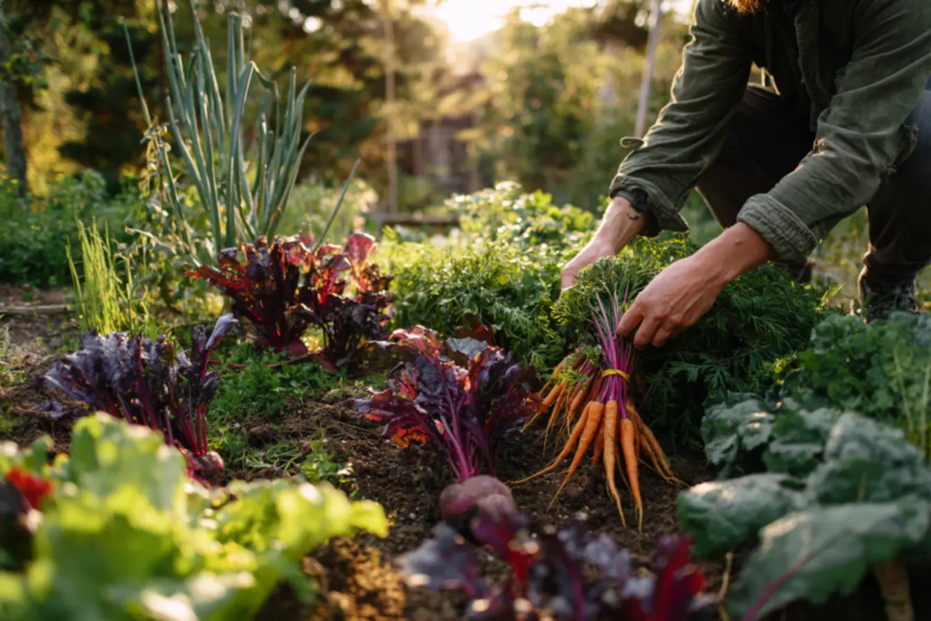 Vegatables de outono cultivados em pequenos espaços urbanos