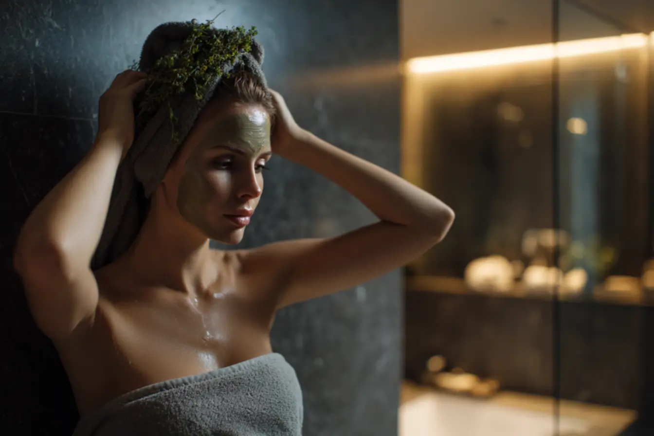 argila verde aplicada no couro cabeludo para controlar oleosidade e caspa