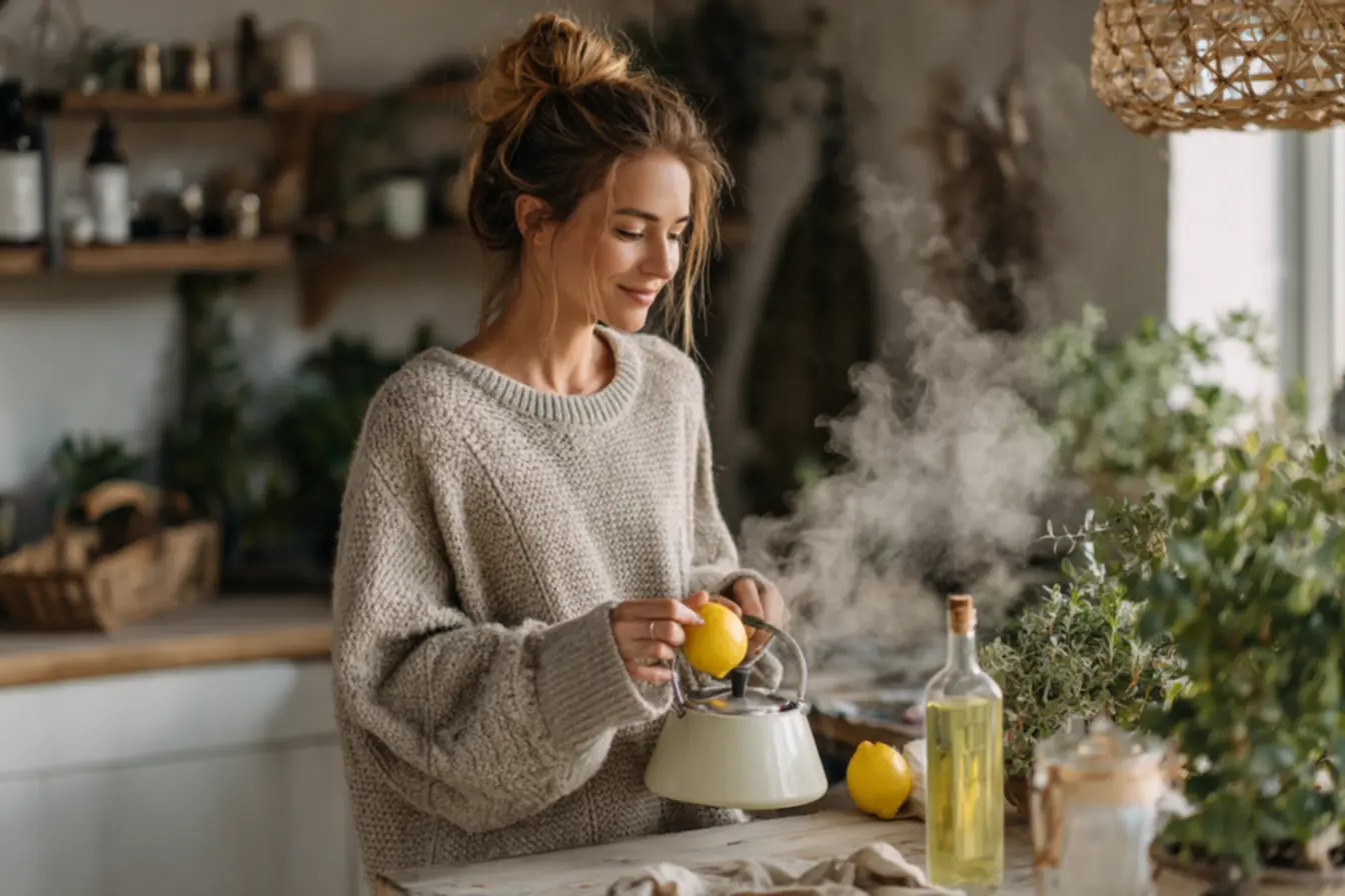 Limpeza natural da chaleira com vinagre para remoção de calcário