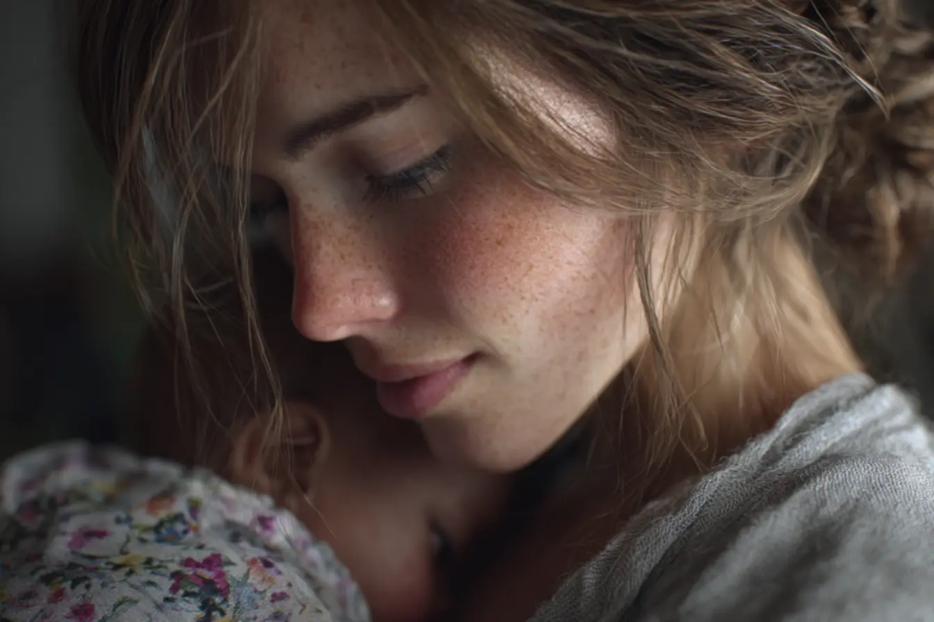 Close do peito com mamilo invertido mostrando possíveis fissuras e dor na amamentação