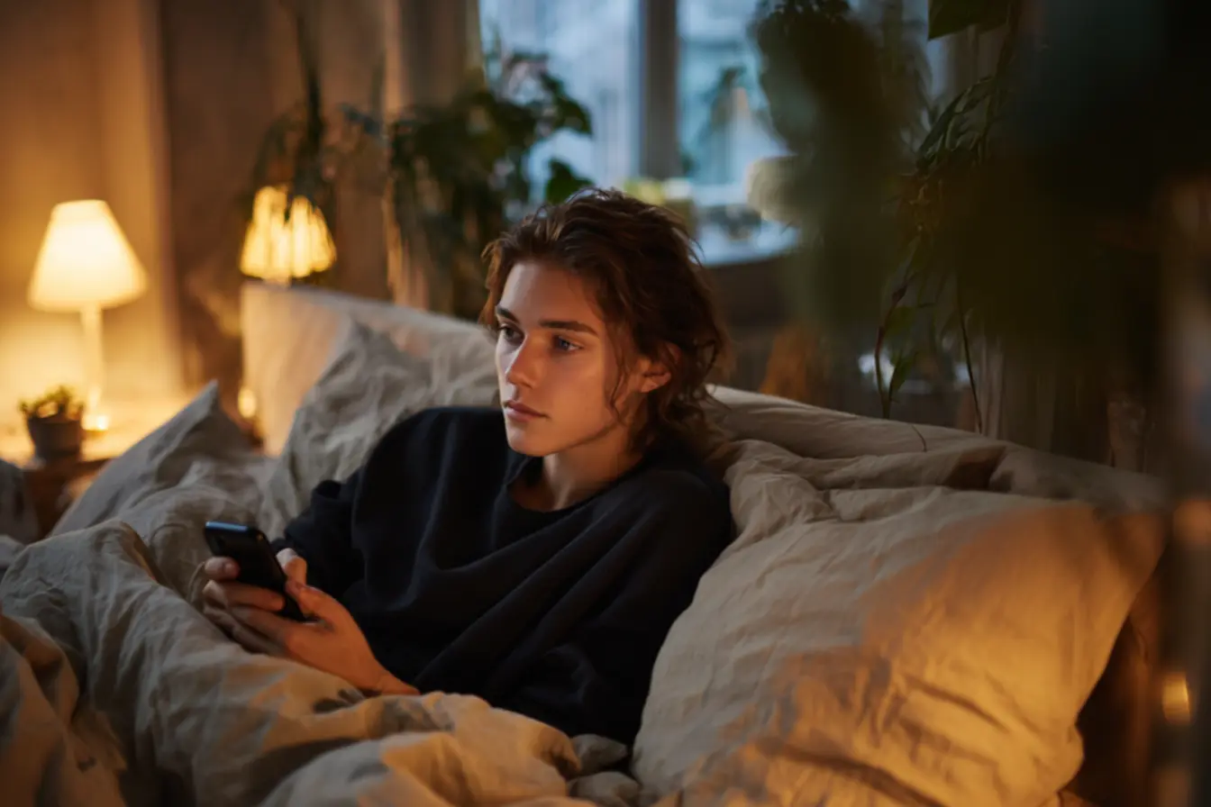 Relógio marcando 22 horas ao lado de pessoa se preparando para dormir na janela de ouro do sono