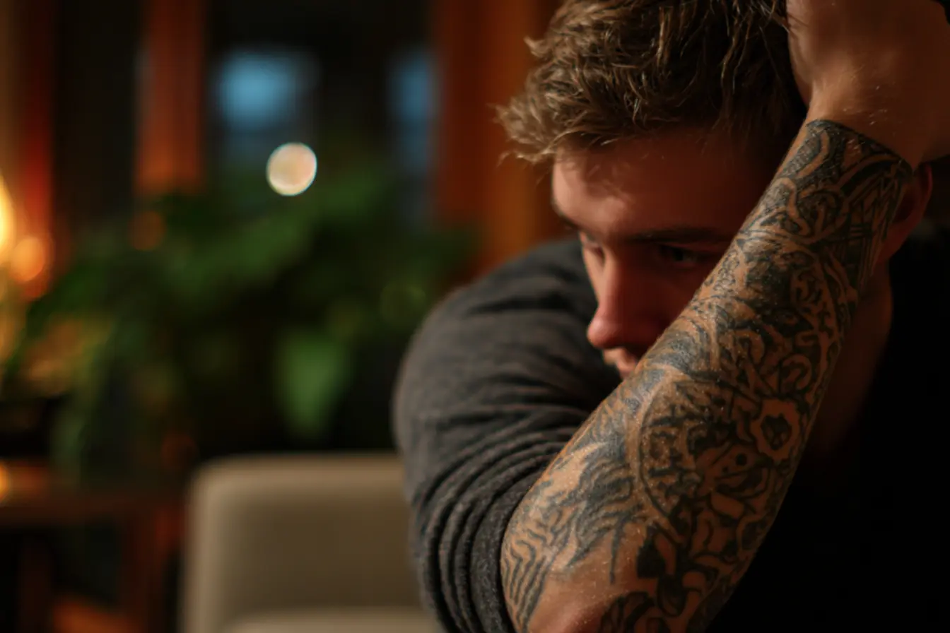 Tatuagem minimalista no pulso com nomes de pai e mãe