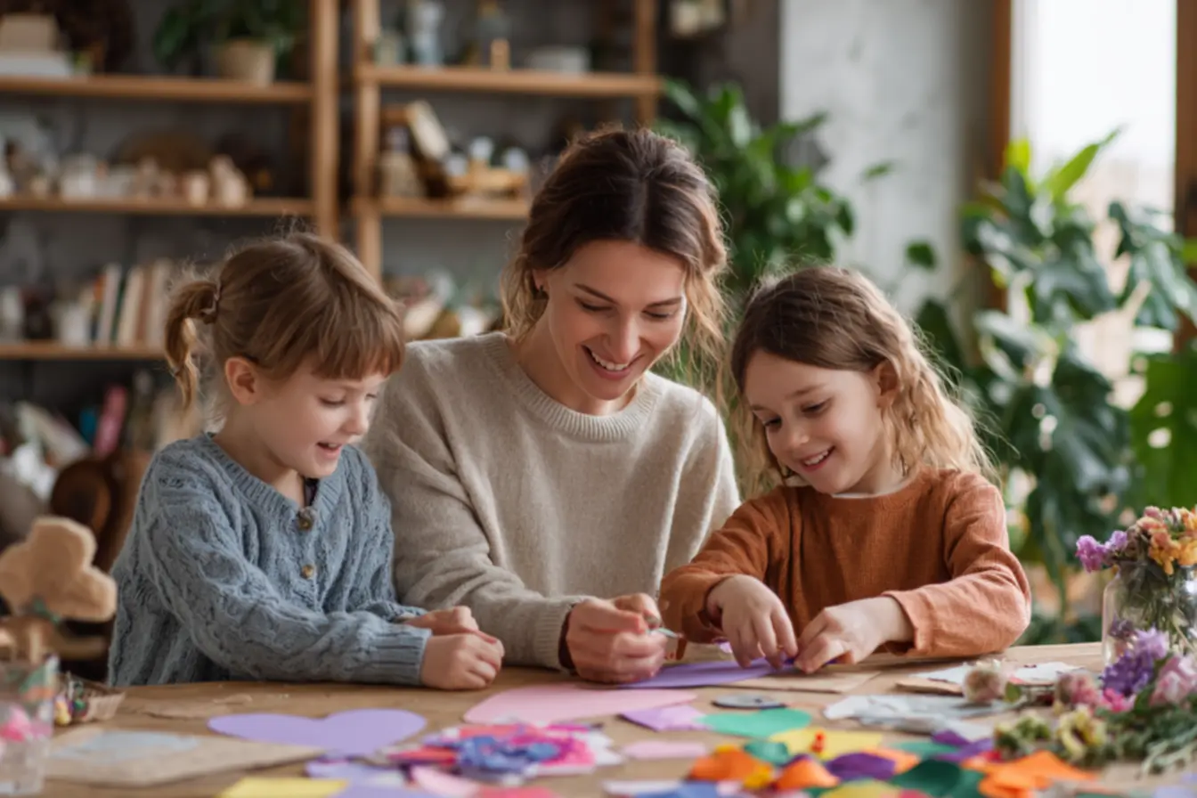 Decoração de Dia das Mães com kits prontos e painel DIY para escolas e comércios