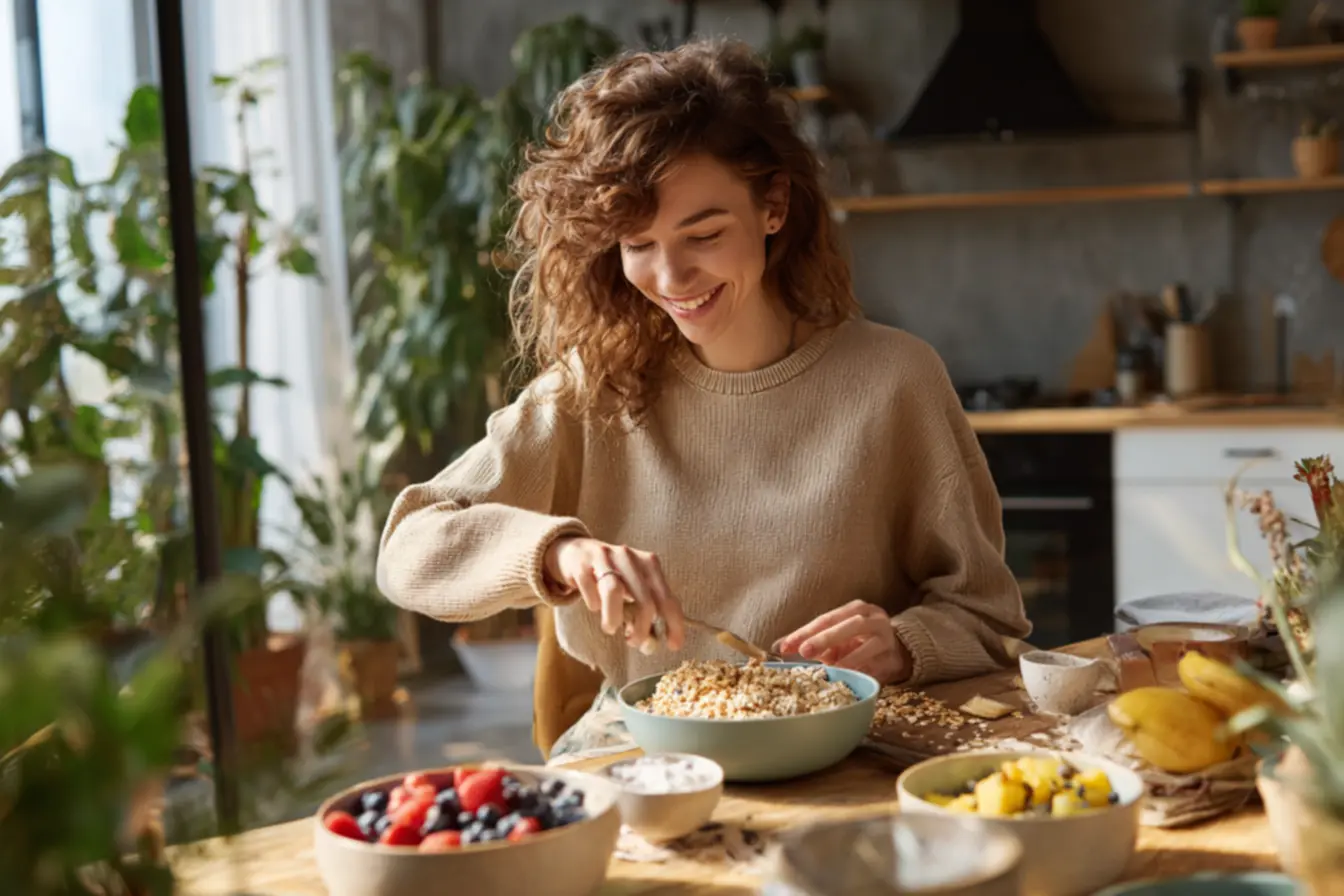 Kefir fermentado natural para equilíbrio da microbiota intestinal