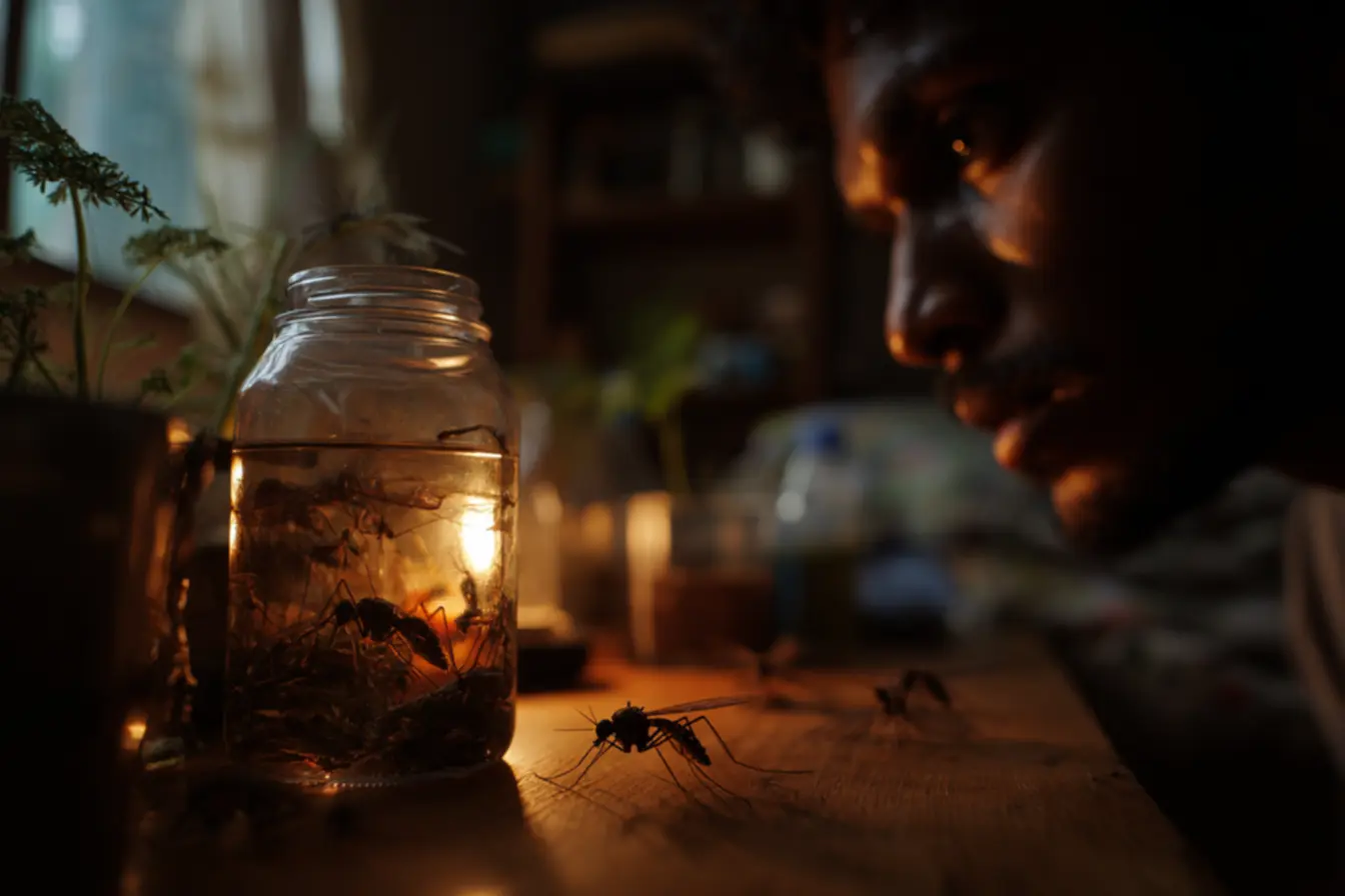 Armadilha caseira para mosquitos feita com garrafa PET e fermento biológico