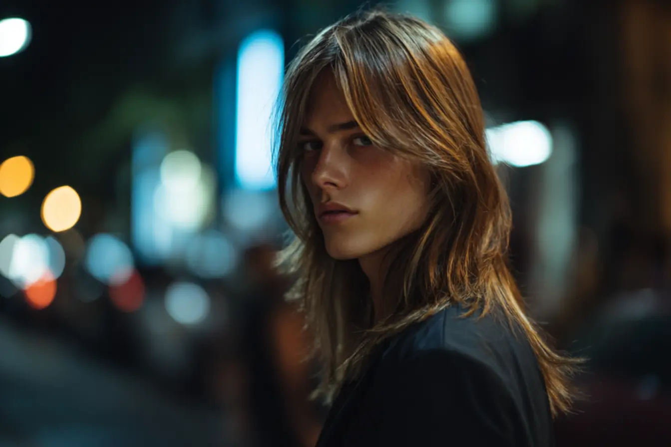 Mullet em diferentes tipos de cabelo liso ondulado cacheado e crespo com acabamento moderno