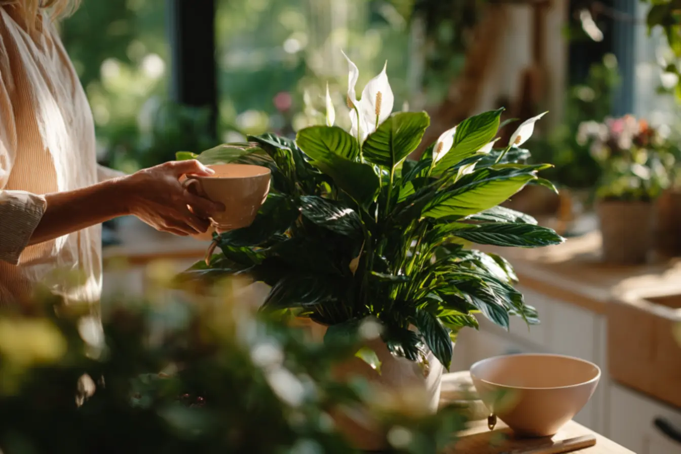 Como fazer o lírio-da-paz florescer usando um simples ingrediente secreto